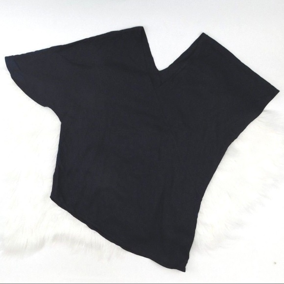 MM6 Maison Martin Margiela Navy Asymmetric Blouse - Picture 2 of 8